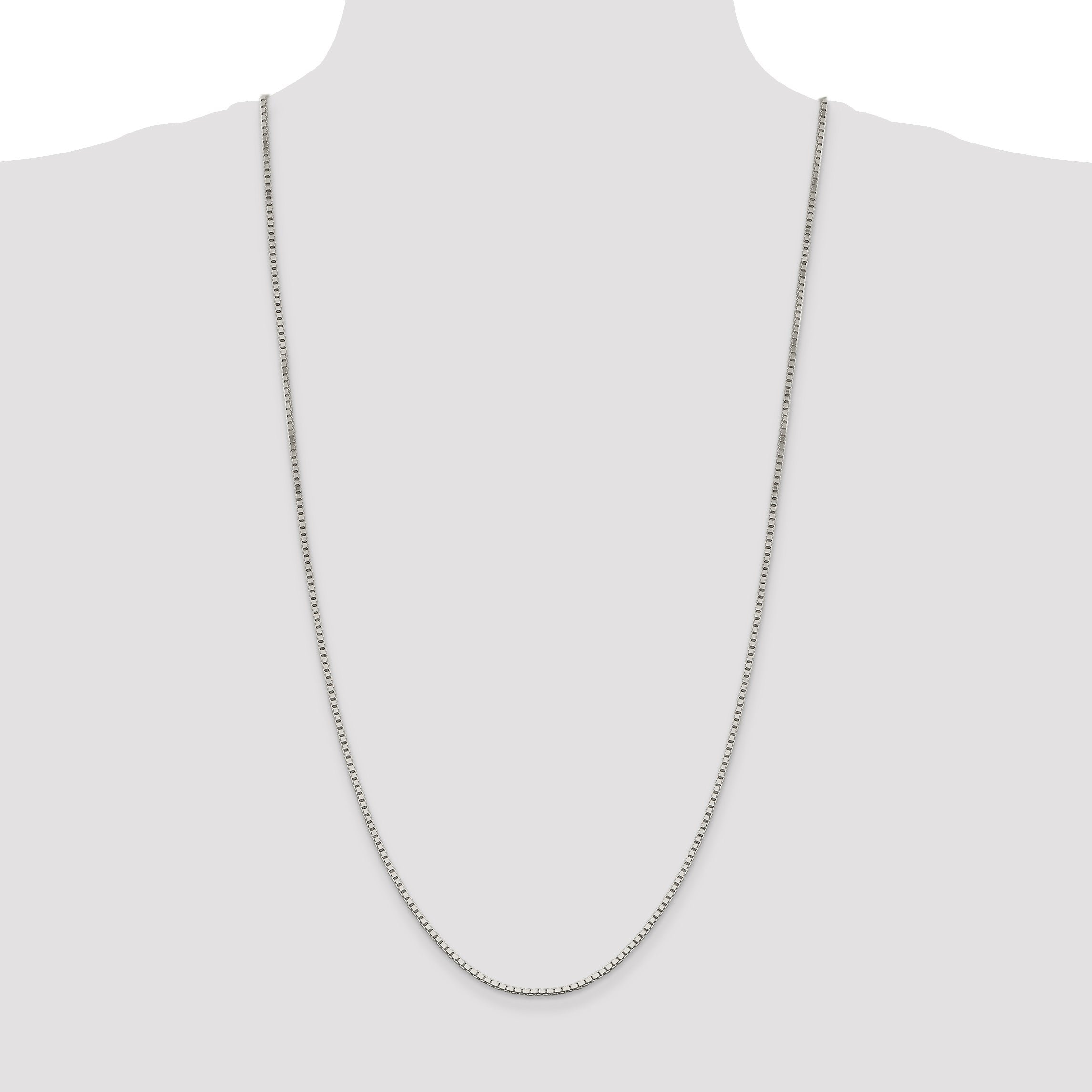 30 Inch Sterling Silver 1.9mm Box Chain Necklace