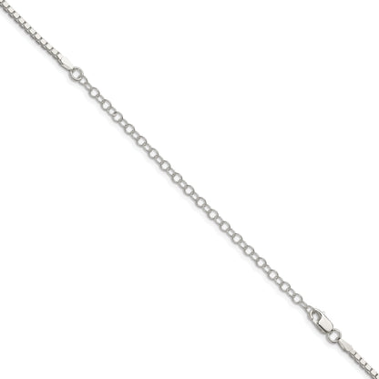 22 Inch Sterling Silver 1.9mm Box Chain W/4In Ext.