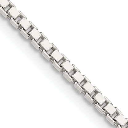 22 Inch Sterling Silver 1.9mm Box Chain Necklace
