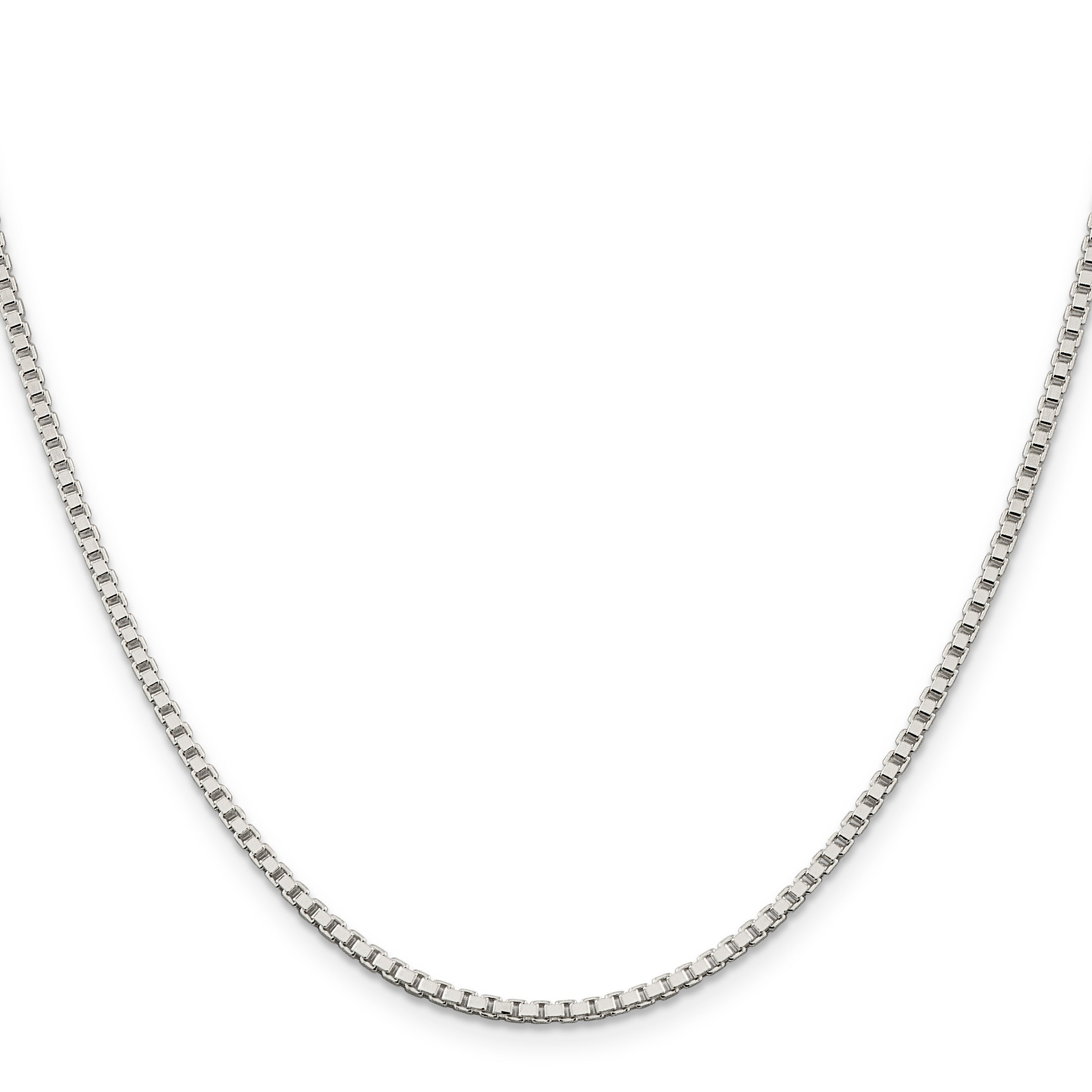 22 Inch Sterling Silver 2mm Box Chain W/4In Ext.