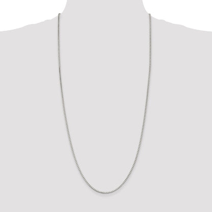 30 Inch Sterling Silver 2mm Box Chain Necklace