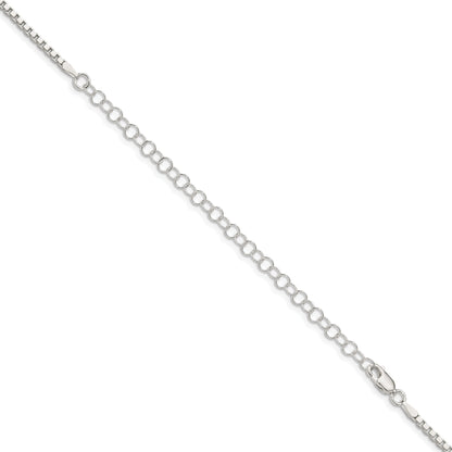22 Inch Sterling Silver 2mm Box Chain W/4In Ext.