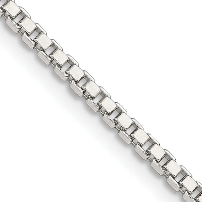 18 Inch Sterling Silver 2mm Box Chain W/2In Ext.
