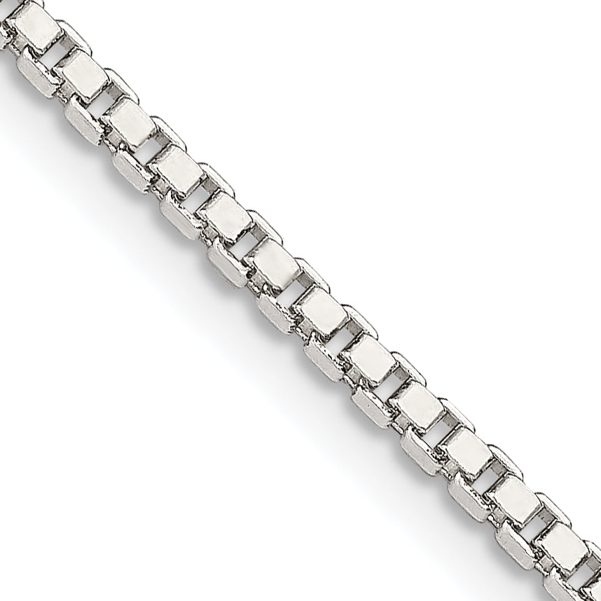 22 Inch Sterling Silver 2mm Box Chain W/4In Ext.