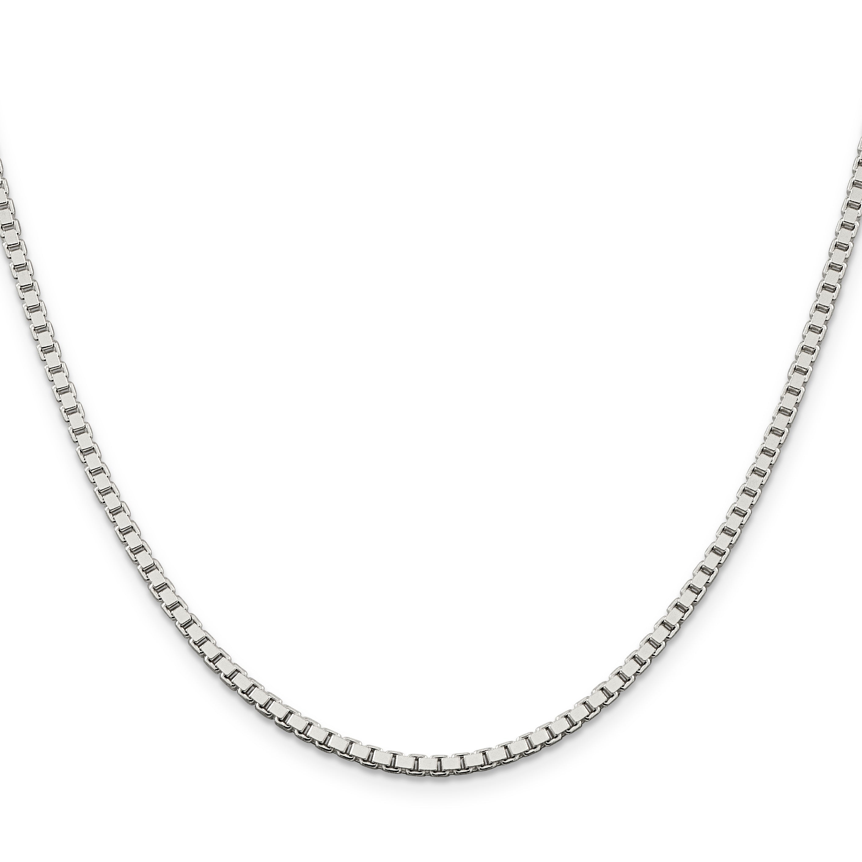 26 Inch Sterling Silver 2.5mm Box Chain Necklace
