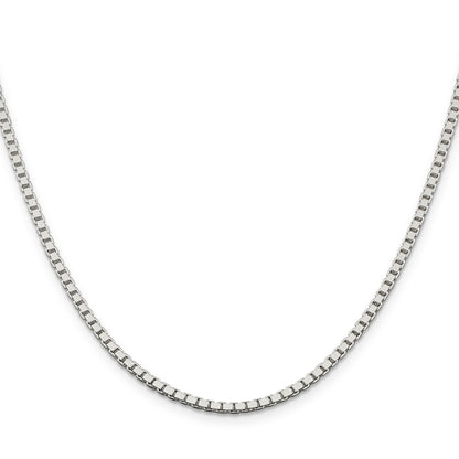 18 Inch Sterling Silver 2.5mm Box Chain Necklace