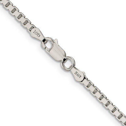 30 Inch Sterling Silver 2.5mm Box Chain Necklace