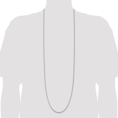 42 Inch Sterling Silver 2.5mm Box Chain Necklace