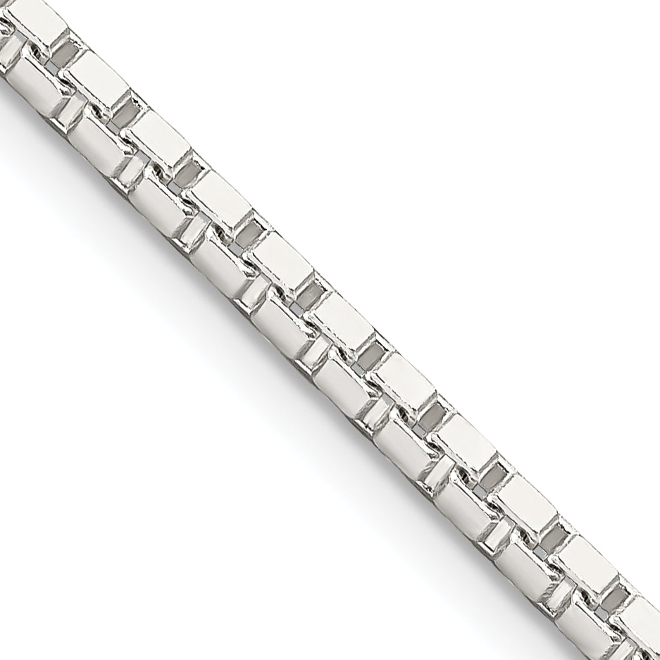 42 Inch Sterling Silver 2.5mm Box Chain Necklace