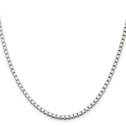 22 Inch Sterling Silver 3mm Box Chain Necklace