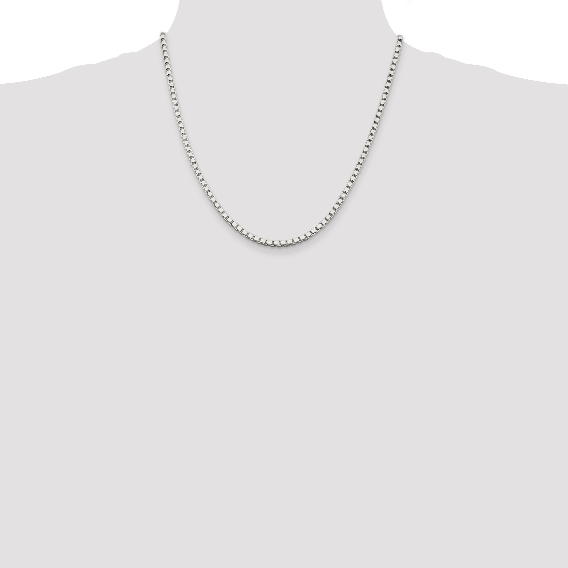 20 Inch Sterling Silver 3mm Box Chain