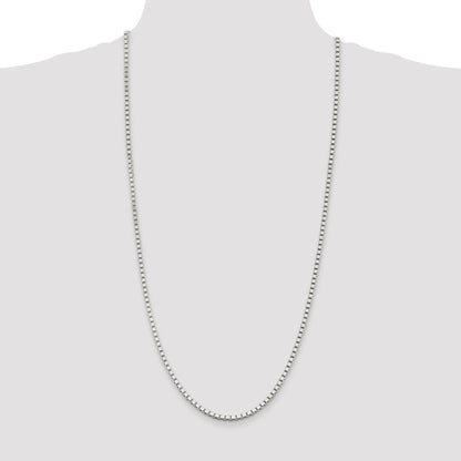 30 Inch Sterling Silver 3mm Box Chain Necklace