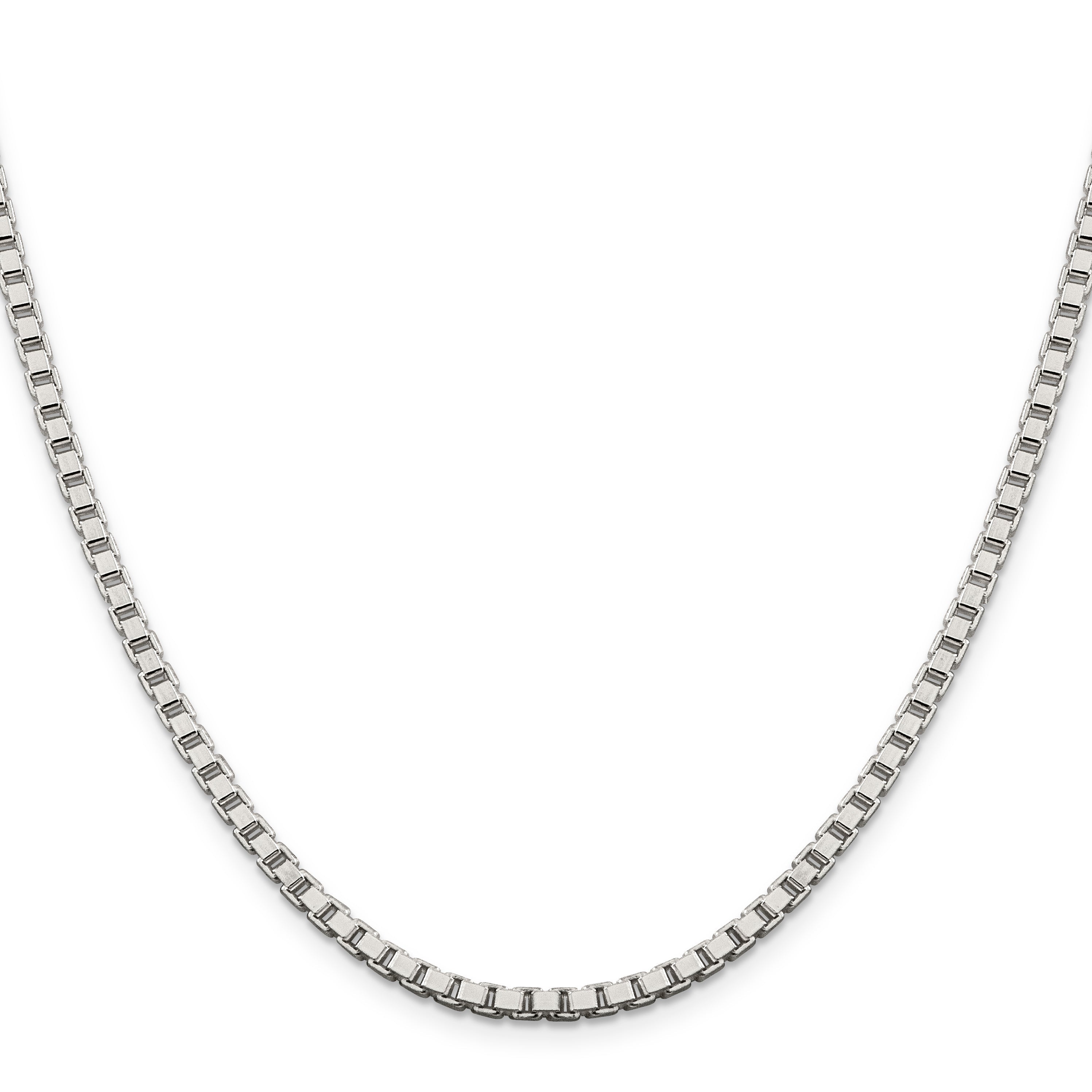 28 Inch Sterling Silver 3.25mm Box Chain Necklace