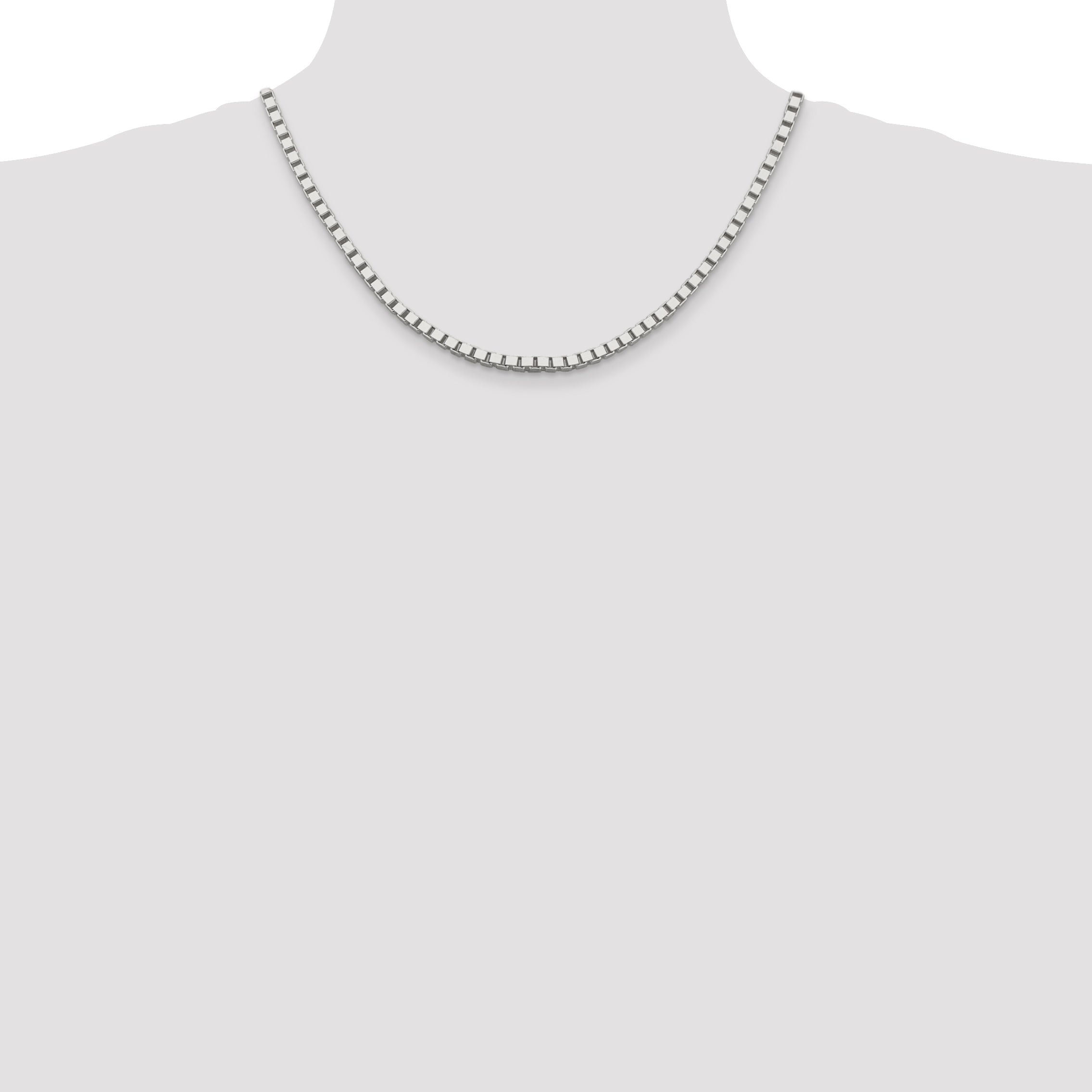 18 Inch Sterling Silver 3.75mm Box Chain Necklace