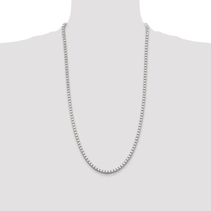 28 Inch Sterling Silver 3.75mm Box Chain Necklace