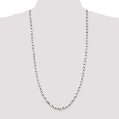 30 Inch Sterling Silver 3.75mm Box Chain Necklace