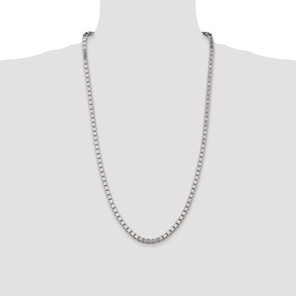 28 Inch Sterling Silver 4.5mm Box Chain