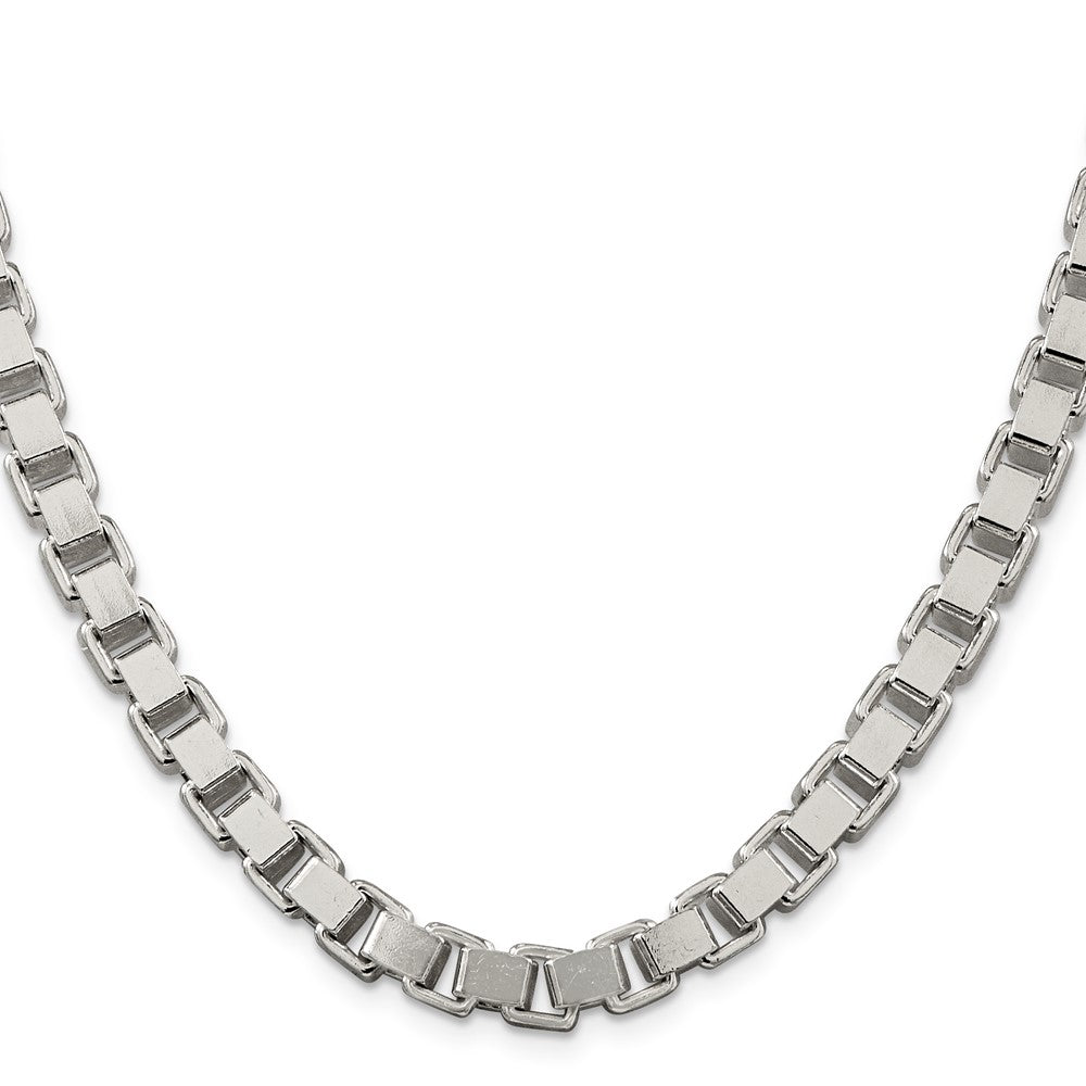 18 Inch Sterling Silver 7mm Box Chain Necklace