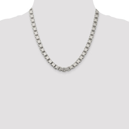 20 Inch Sterling Silver 7mm Box Chain Necklace