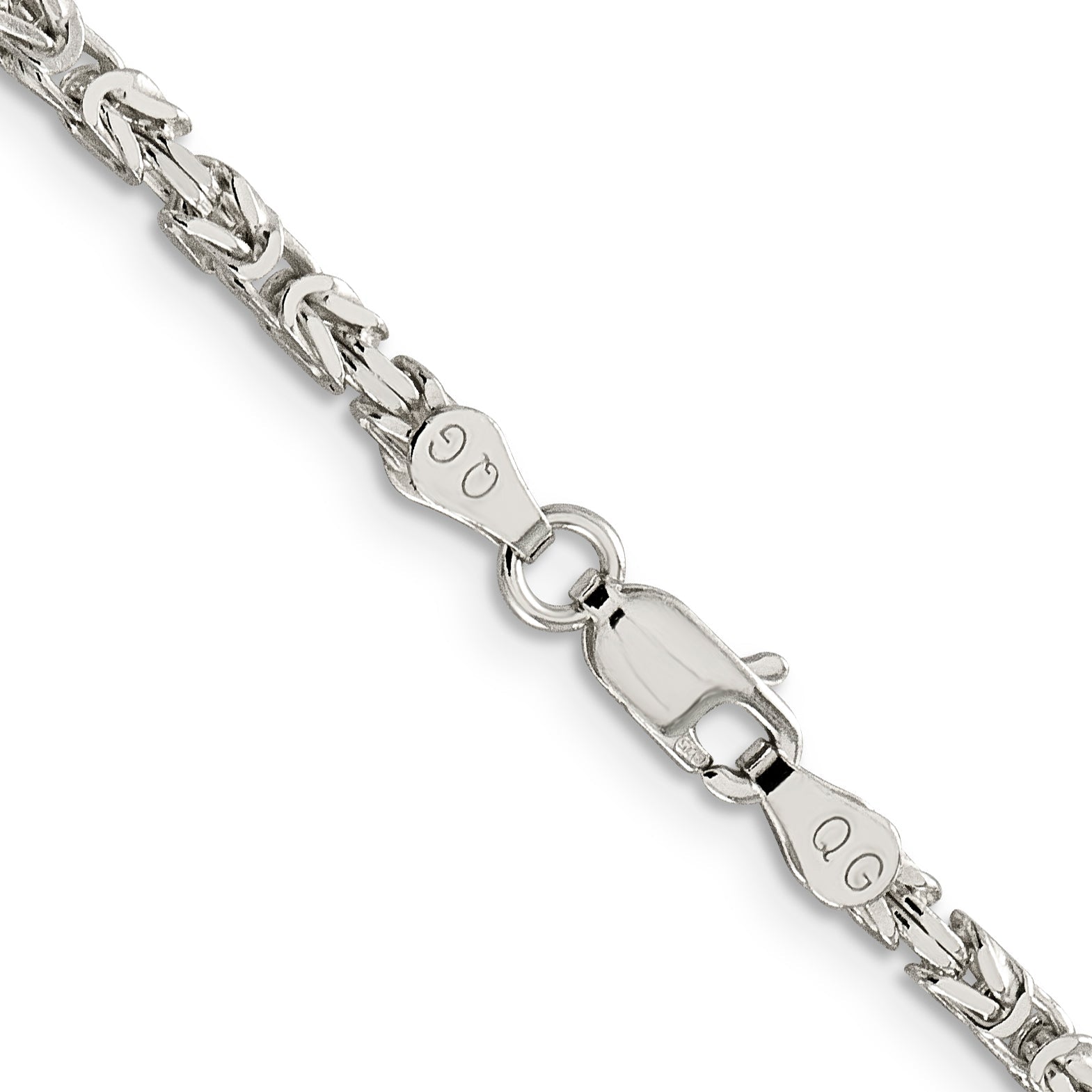 30 Inch Sterling Silver 2.5mm Byzantine Chain Necklace