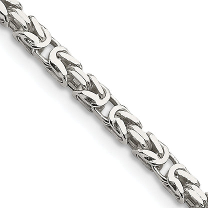20 Inch Sterling Silver 2.5mm Byzantine Chain Necklace