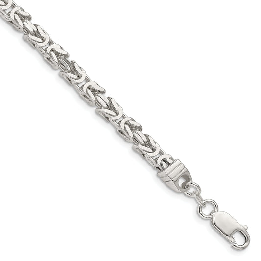 7 Inch Sterling Silver 4.25mm Byzantine Chain
