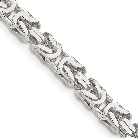30 Inch Sterling Silver 4.25mm Byzantine Chain