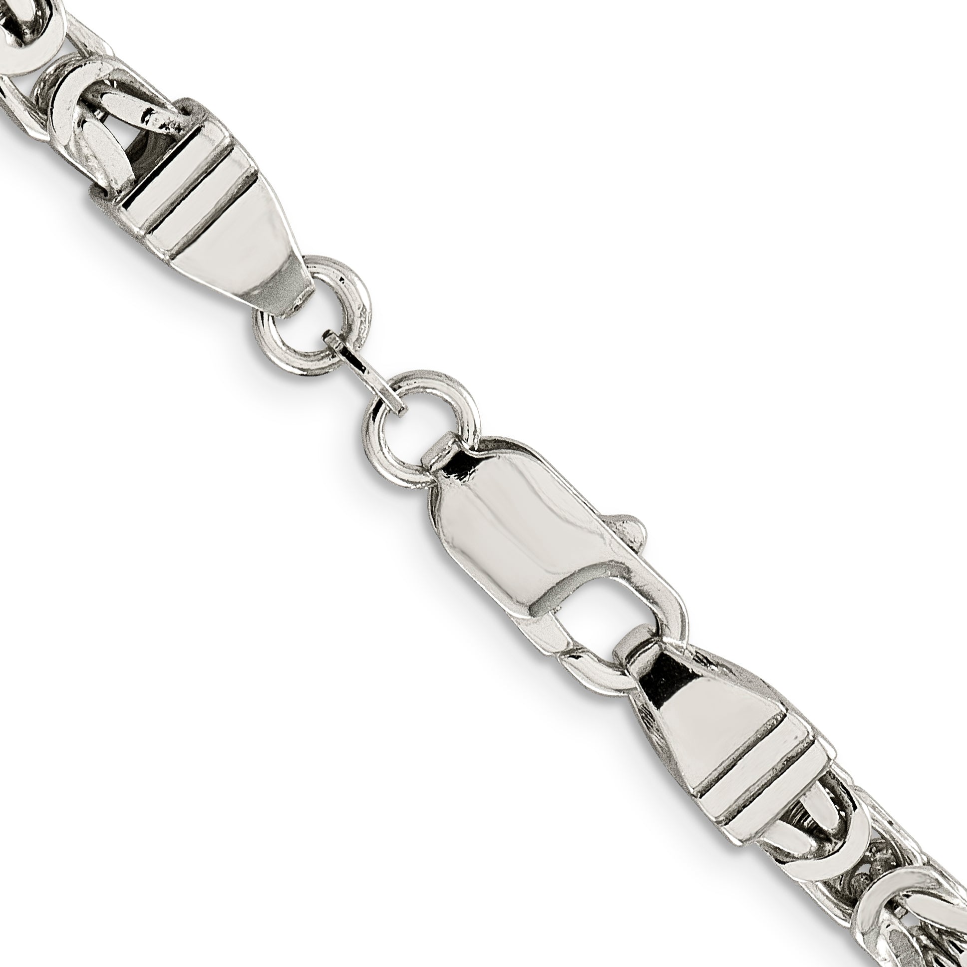 28 Inch Sterling Silver 5mm Byzantine Chain
