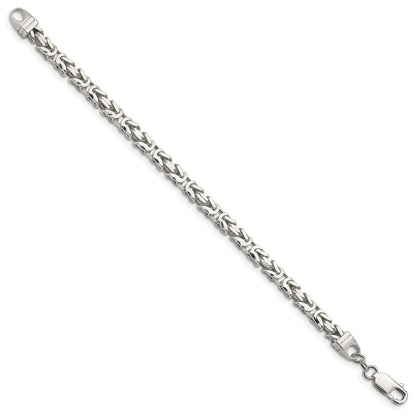 9 Inch Sterling Silver 5mm Byzantine Chain