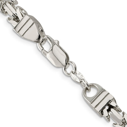 24 Inch Sterling Silver 6mm Byzantine Chain