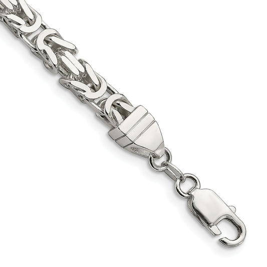 8 Inch Sterling Silver 6mm Byzantine Chain