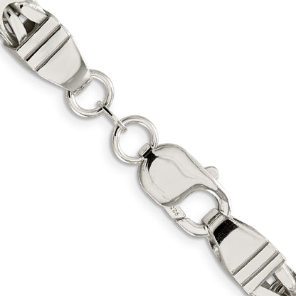 22 Inch Sterling Silver 7.5mm Byzantine Chain Necklace