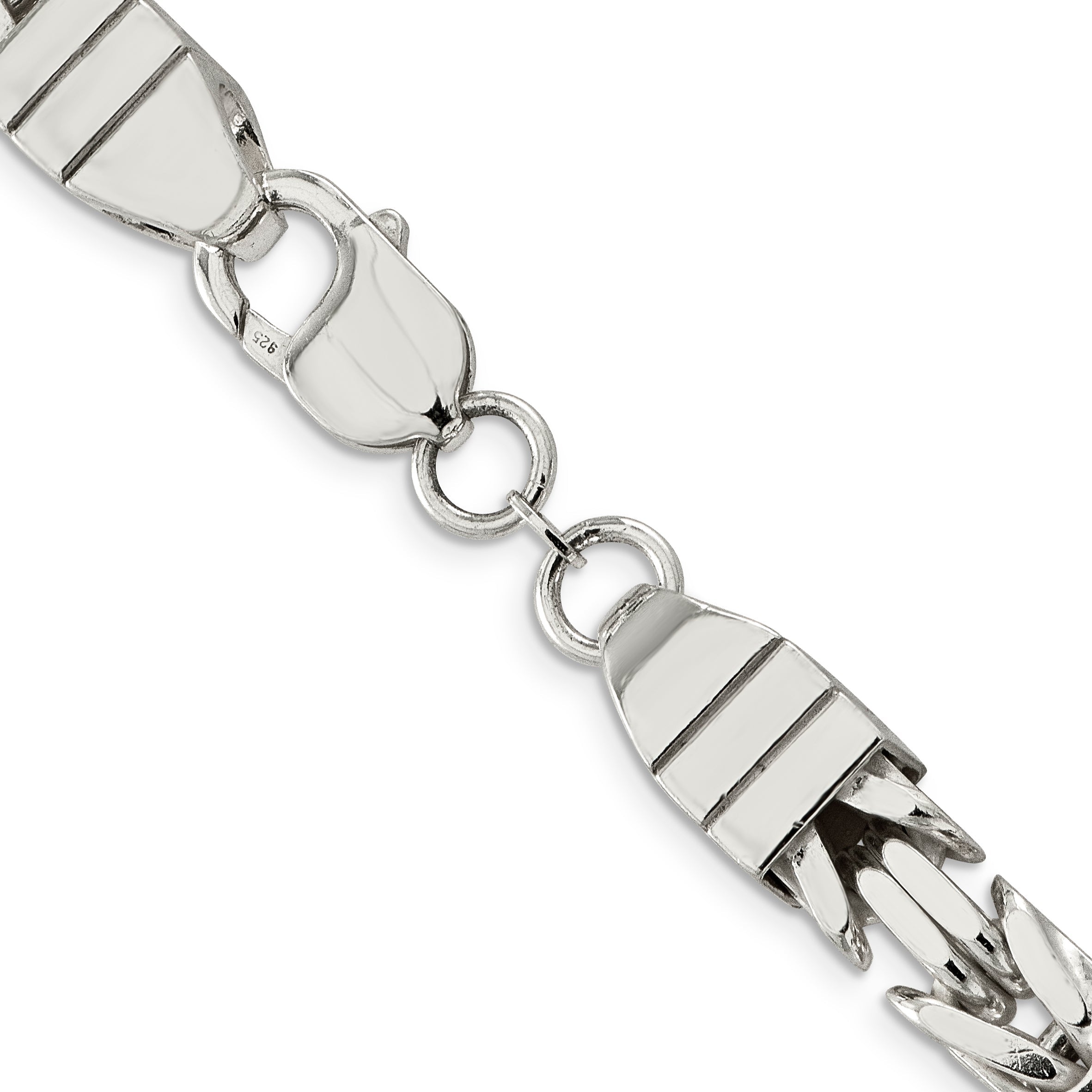 24 Inch Sterling Silver 8.25mm Byzantine Chain Necklace