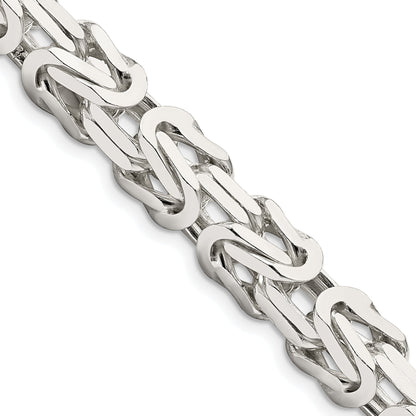 20 Inch Sterling Silver 8.25mm Byzantine Chain