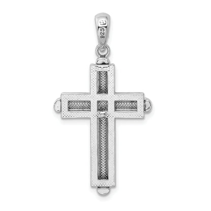 Sterling Silver De-Ani Rounded Cross With Frame Pendant