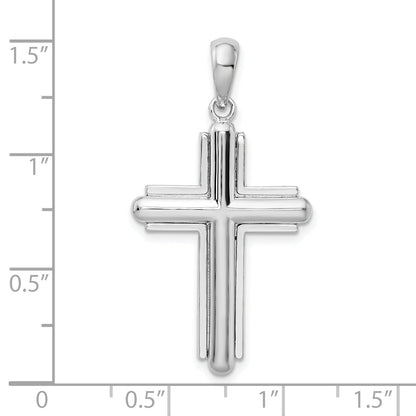 Sterling Silver De-Ani Rounded Cross With Frame Pendant
