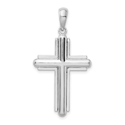 Sterling Silver De-Ani Rounded Cross With Frame Pendant