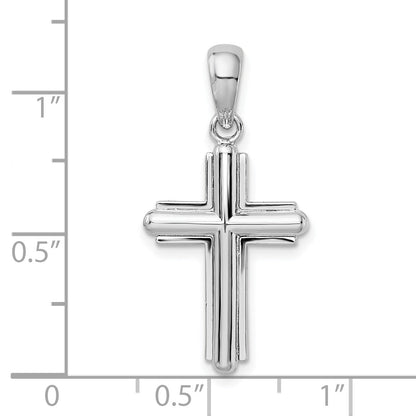 Sterling Silver De-Ani Rounded Cross With Frame Pendant