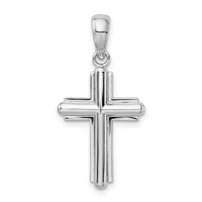 Sterling Silver De-Ani Rounded Cross With Frame Pendant