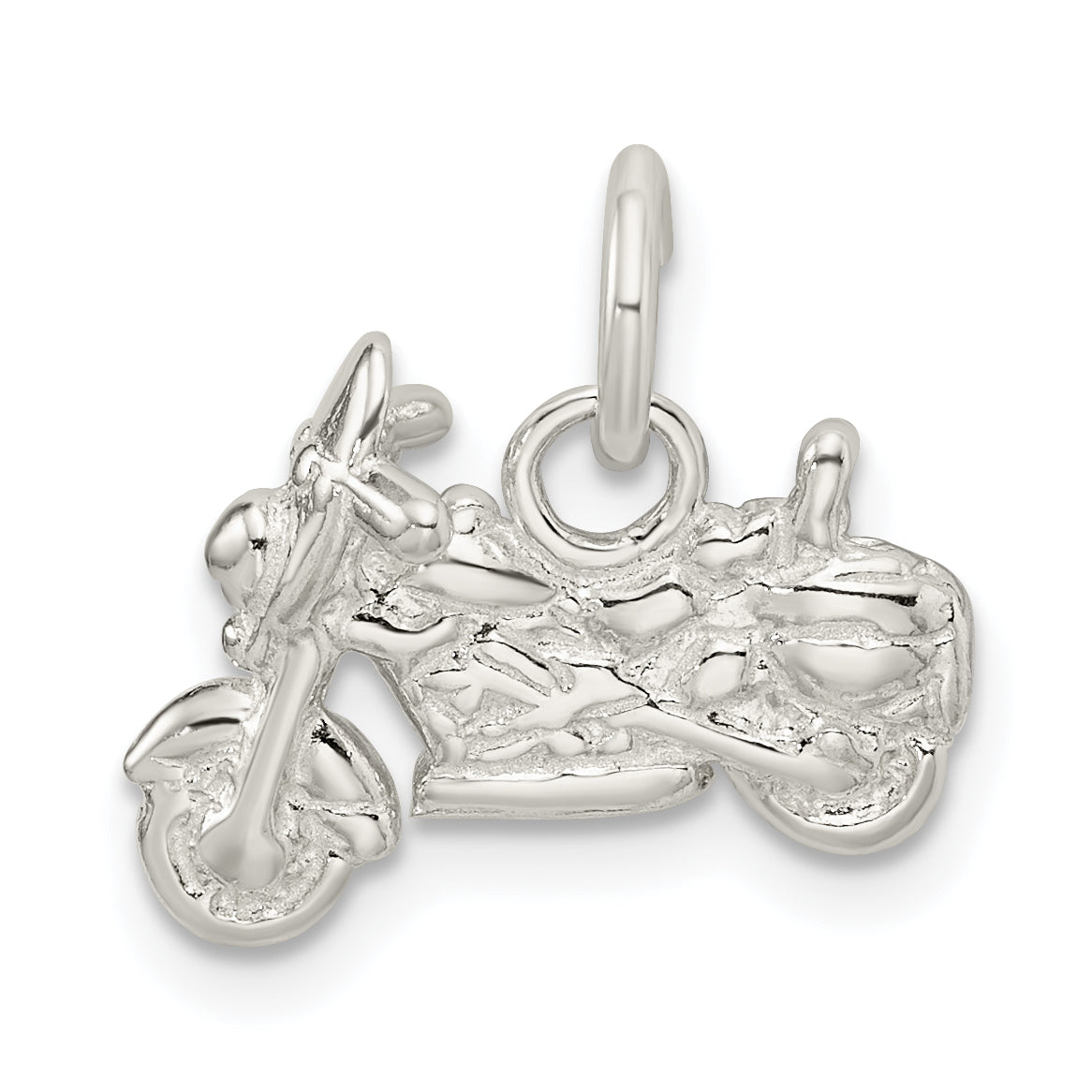 Sterling Silver Motorcycle Charm