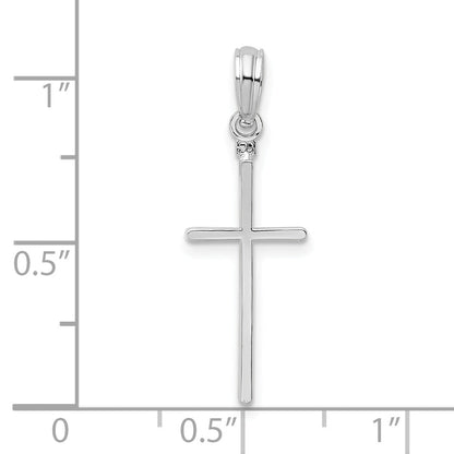 Sterling Silver De-Ani Polished Thin Latin Cross Pendant