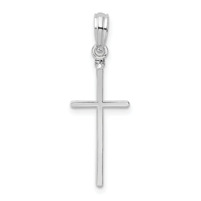 Sterling Silver De-Ani Polished Thin Latin Cross Pendant