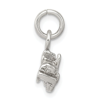 Sterling Silver Semi With Trailer Charm