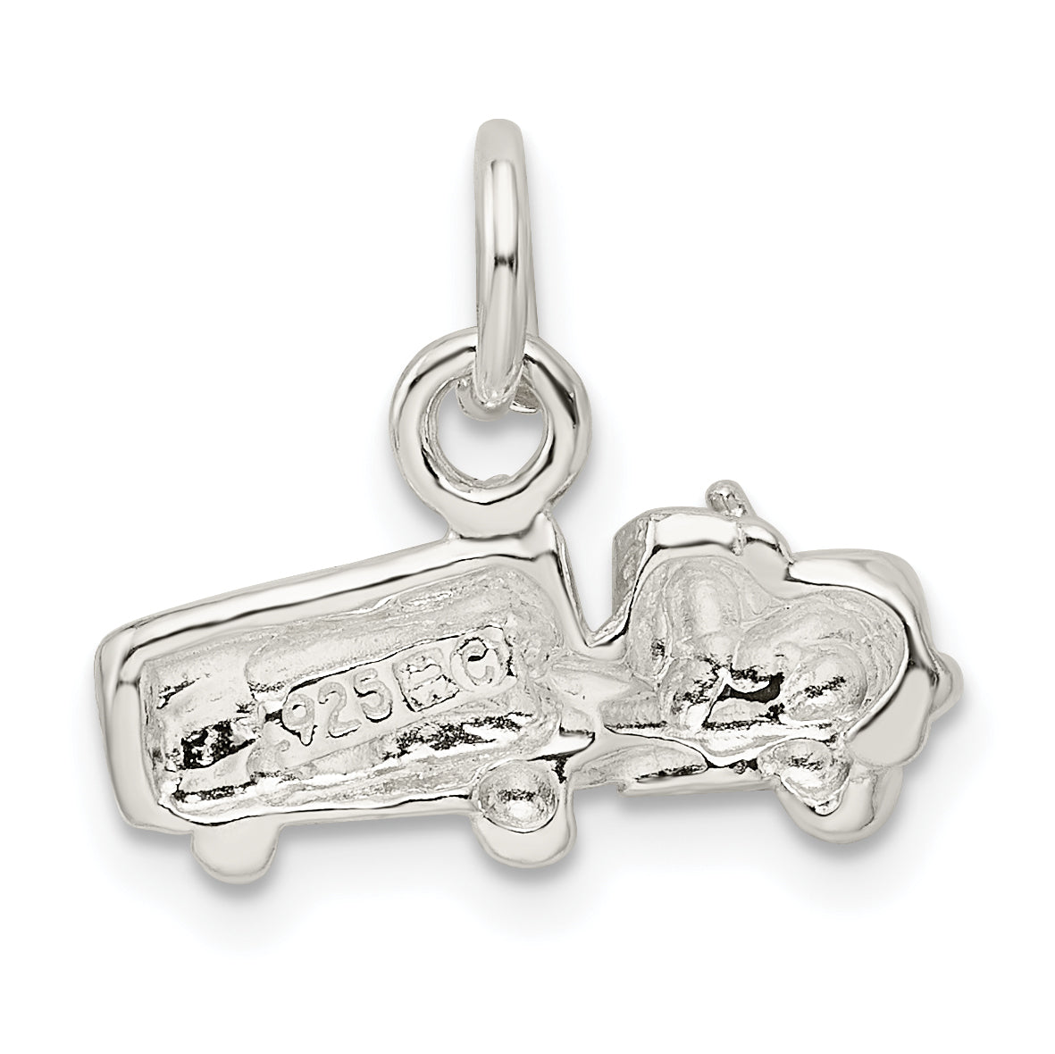 Sterling Silver Semi With Trailer Charm