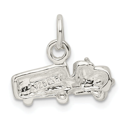 Sterling Silver Semi With Trailer Charm