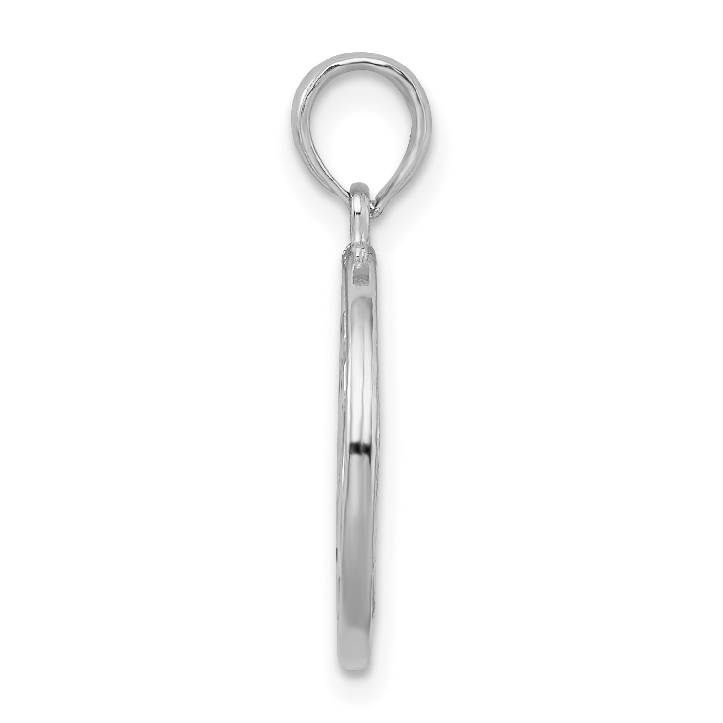 Sterling Silver De-Ani Rhodium-Plated Reversible Enameled Ohm Lotus Pendant