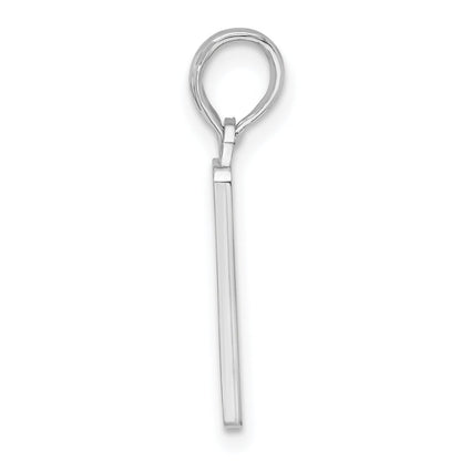 Sterling Silver De-Ani Rhodium-Plated Enameled Small Key West Mile 0 Pendant