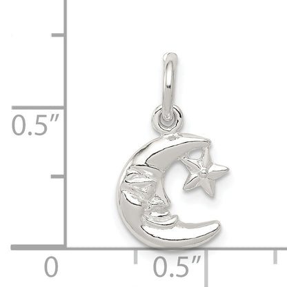 Sterling Silver Moon & Star Charm