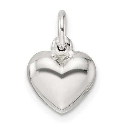 Sterling Silver Puffed Heart Charm