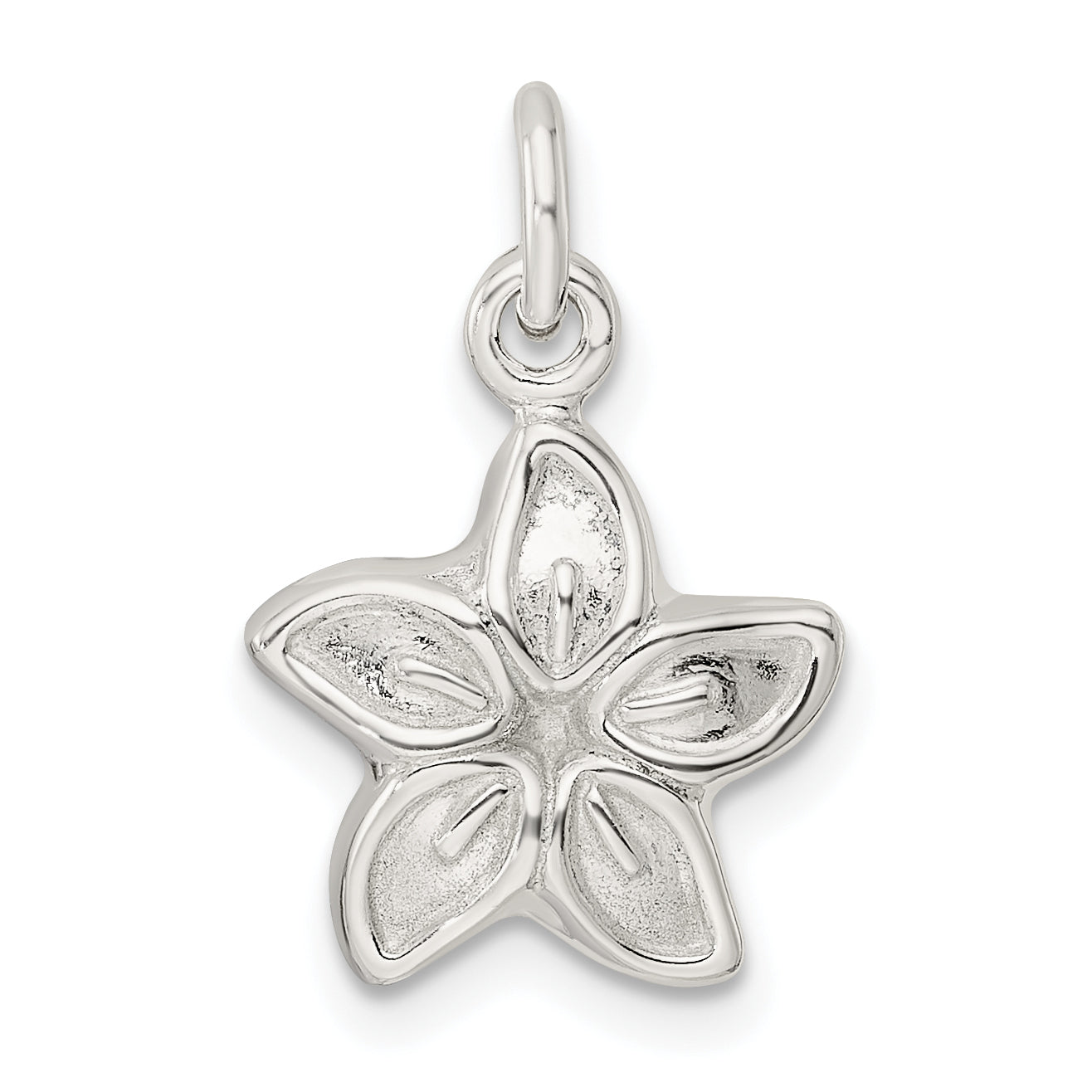 Sterling Silver Puffed Flower Charm